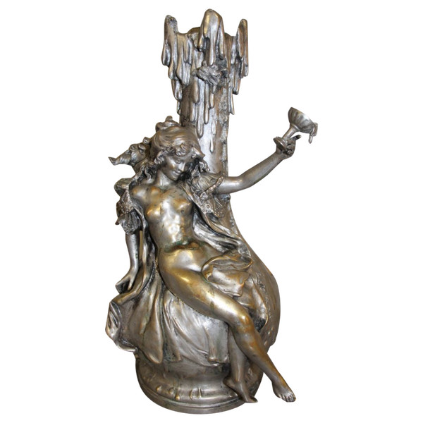 Bronze Silver Art Nouveau De Ferville Suan