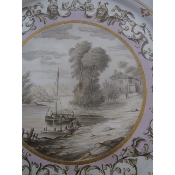 Platter Au Bateau XIX Eme