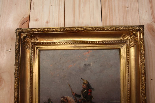 Olio su tela di Gustave Oudry "il drago a cavallo"