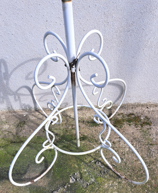 70's wrought iron floor lamp for outdoor garden furniture