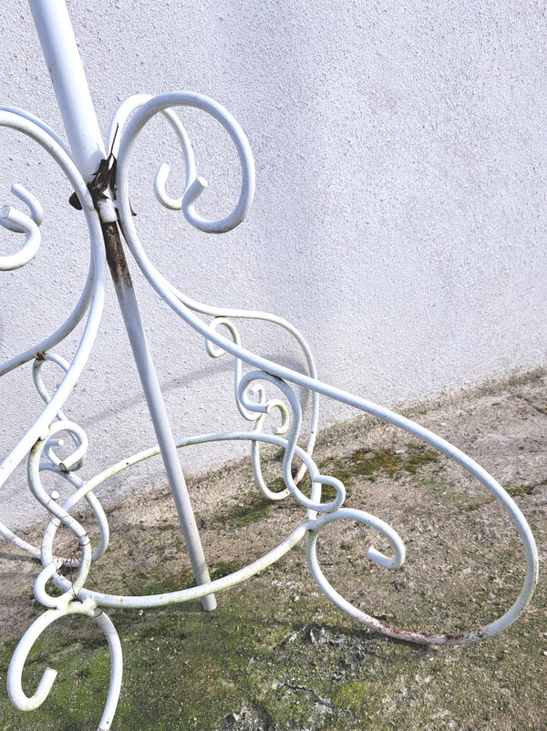 70's wrought iron floor lamp for outdoor garden furniture