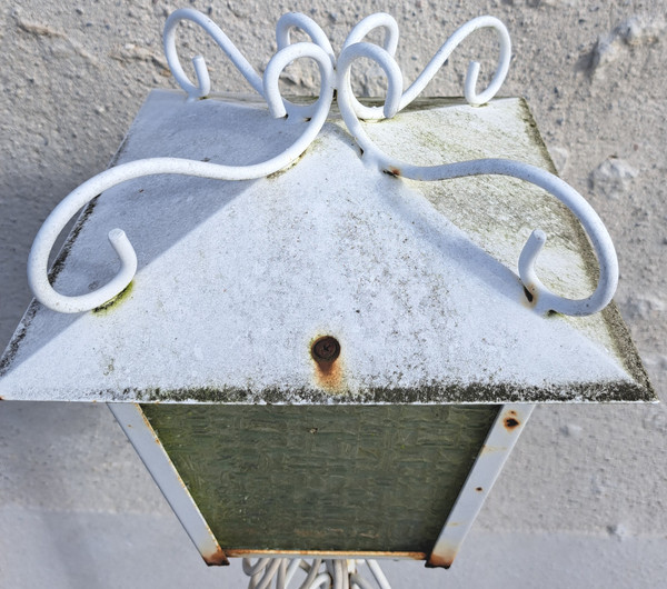 70's wrought iron floor lamp for outdoor garden furniture