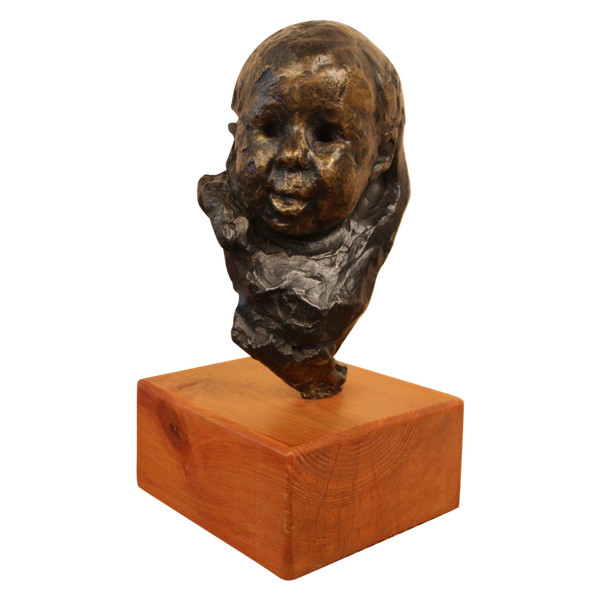 Victor Prouvé: Child's Head in Bronze, Old Jean Prouvé Collection, published in 8 copies