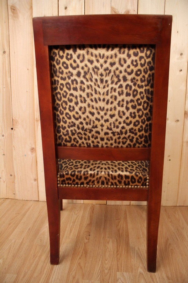 Fauteuil époque empire En Acajou