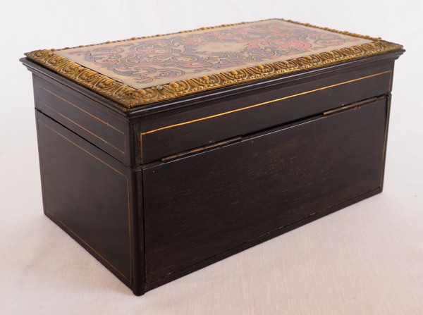 Vervelle Aîné: portavivande in intarsio di Boulle, XIX secolo, 1840-1850 ca.