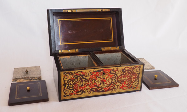 Vervelle Aîné: portavivande in intarsio di Boulle, XIX secolo, 1840-1850 ca.