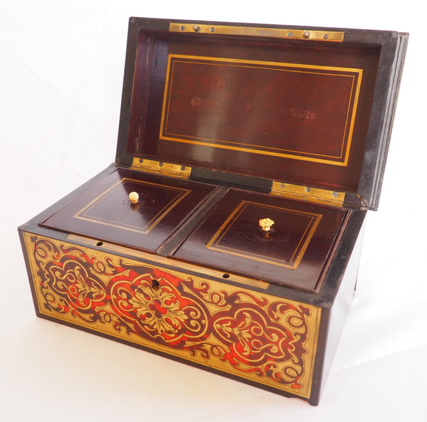 Vervelle Aîné: portavivande in intarsio di Boulle, XIX secolo, 1840-1850 ca.