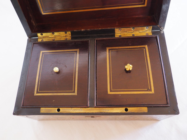Vervelle Aîné: portavivande in intarsio di Boulle, XIX secolo, 1840-1850 ca.
