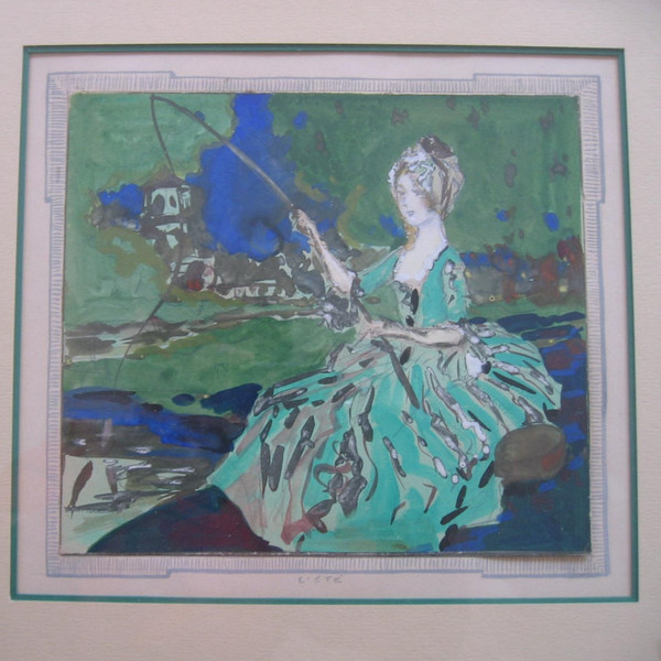 Chéri Hérouard 4 gouaches 