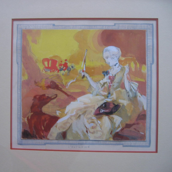 Chéri Hérouard 4 gouaches 