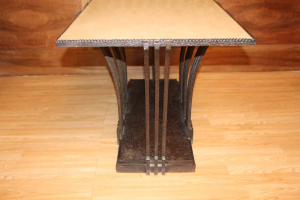 Table Basse Ou Console En Fer Forgé Art Déco Attribué A Edgar Brandt