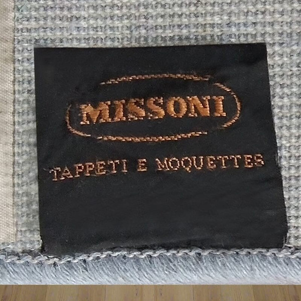 Magnifique tapis géométrique en laine italienne des années 1980 par Missoni pour T&J Vestor