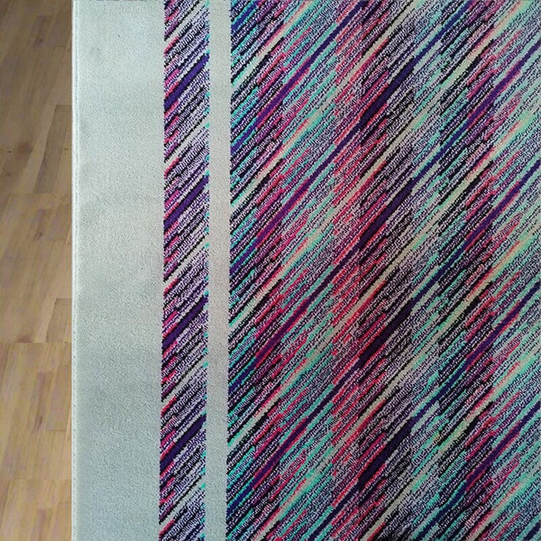 Magnifique tapis géométrique en laine italienne des années 1980 par Missoni pour T&J Vestor