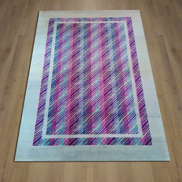 Magnifique tapis géométrique en laine italienne des années 1980 par Missoni pour T&J Vestor