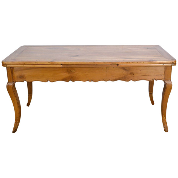 Farmhouse table with cherry wood leaves 10 to 16 place settings - 2nd Part XIXth century