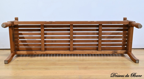 Banc Ancien Colonial de Varangue en Teck – Milieu XXe
