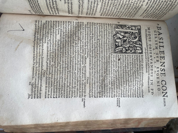 RARE und wichtiges großes BUCH DER EISZEIT" RENAISSANCE "GENERALKONZIL Gedruckt in Köln im Jahr 1538