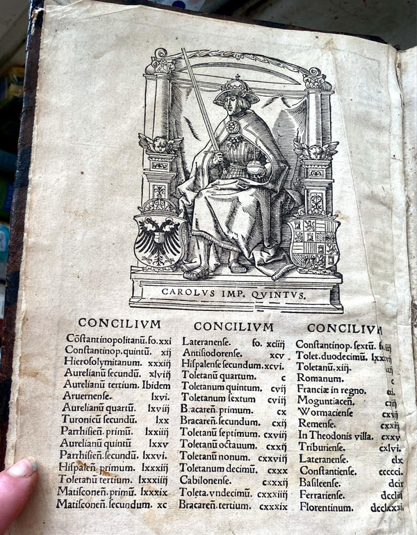 RARE und wichtiges großes BUCH DER EISZEIT" RENAISSANCE "GENERALKONZIL Gedruckt in Köln im Jahr 1538