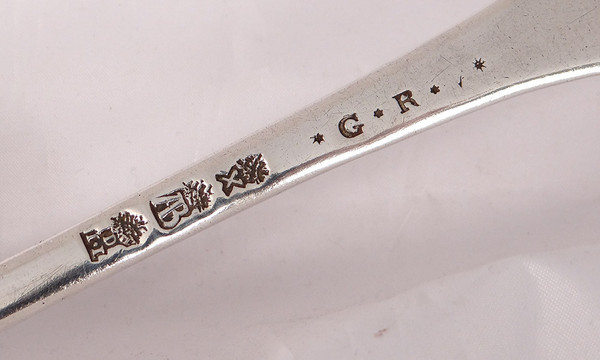 Cuillère à Ragoût Argent Massif Fermiers Généraux Bayonne 190gr XVIIIème