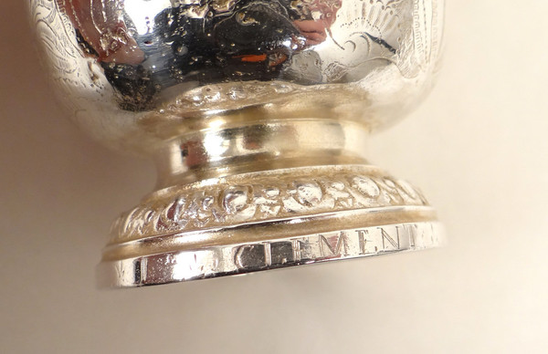 Piedouche in argento Fermiers Généraux Orléans Martin Lumière 135gr 18è