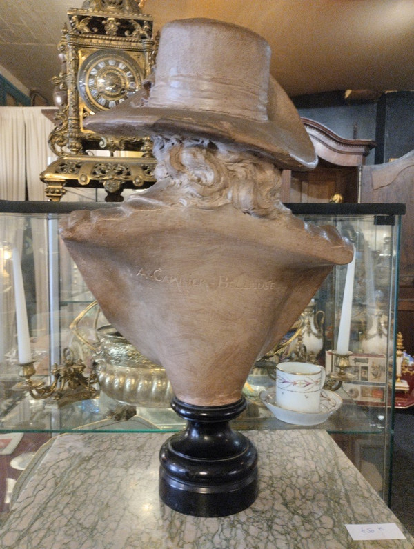 Busto - Terracotta - Albert Ernest Carrier-belleuse -Adrian Van Ostade -v . 1850.