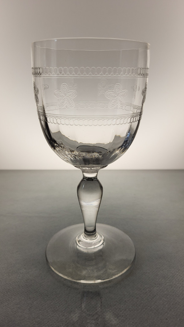 Set di 9 bicchieri da acqua/vino Fine XIX - inizio XX secolo