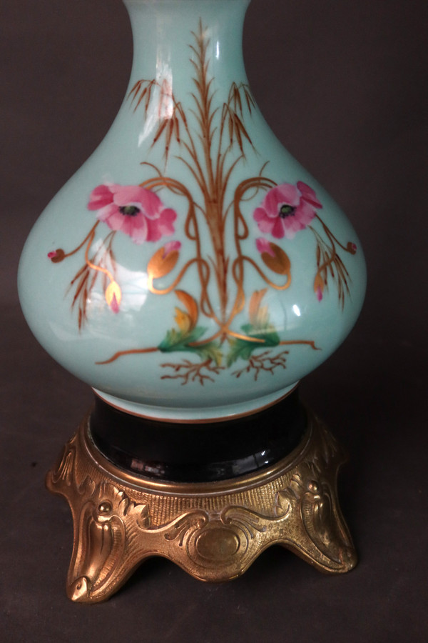 Coppia di lampade in porcellana XIX