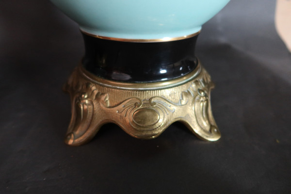 Coppia di lampade in porcellana XIX