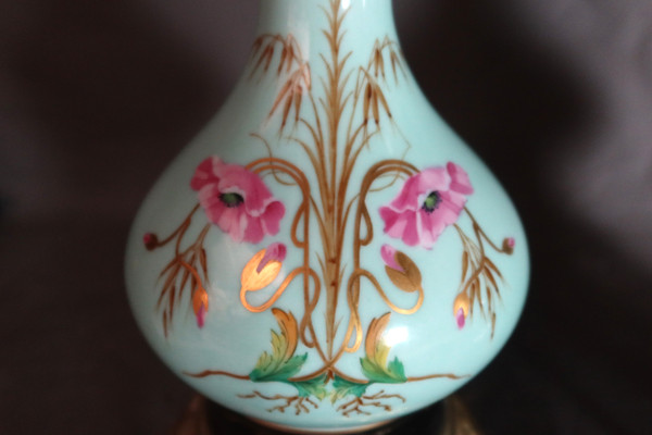Coppia di lampade in porcellana XIX