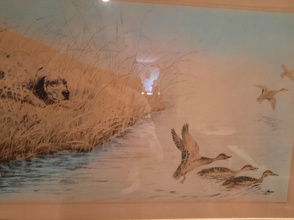 Engraving signed Léon Danchin.
