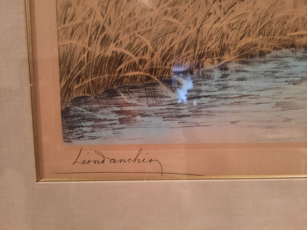 Engraving signed Léon Danchin.