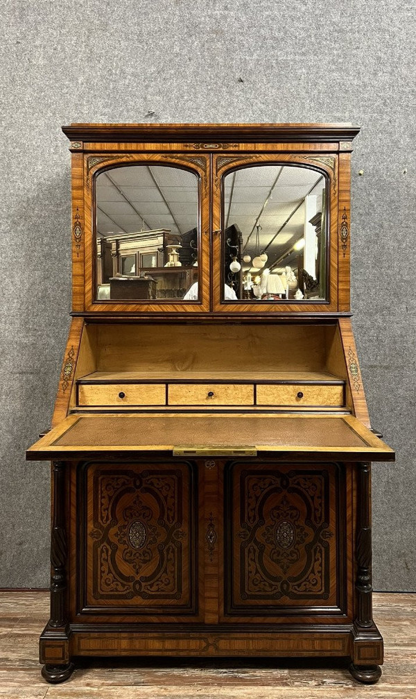 Lemarchand-Lemoine : Magnifico gabinetto di scriba timbrato del periodo Napoleone III