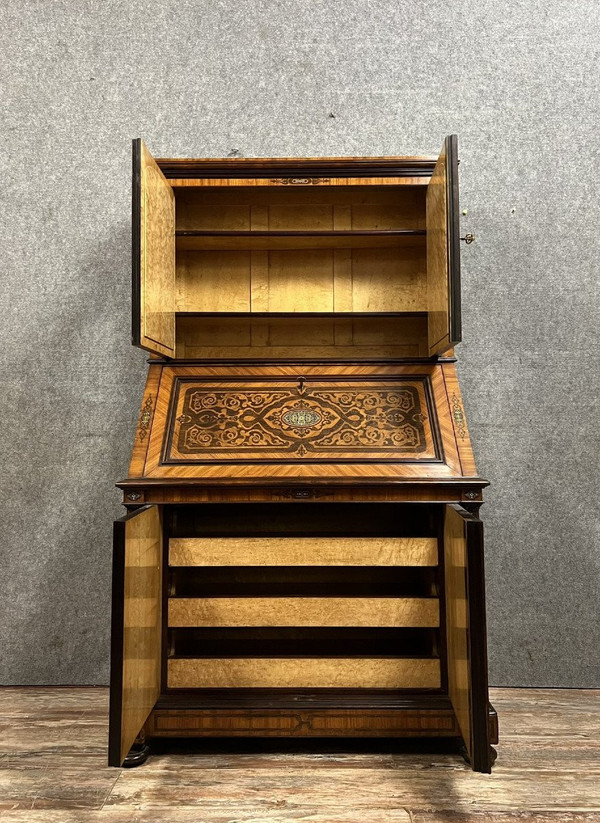Lemarchand-Lemoine : Magnifico gabinetto di scriba timbrato del periodo Napoleone III