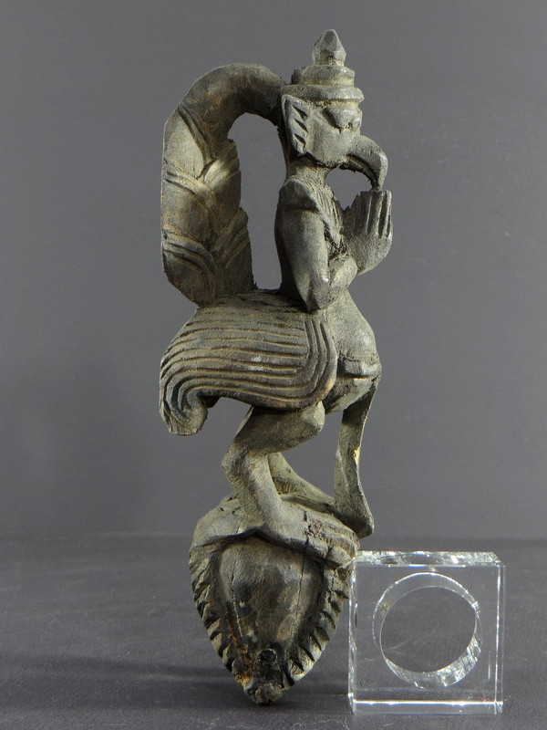 Burma, Mid-20th Century, Carved Garuda Loom Pulley.