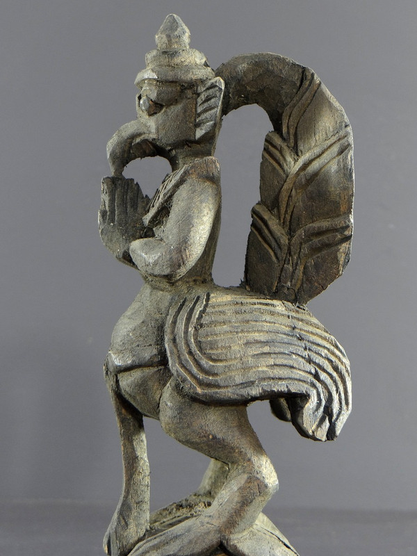 Burma, Mid-20th Century, Carved Garuda Loom Pulley.