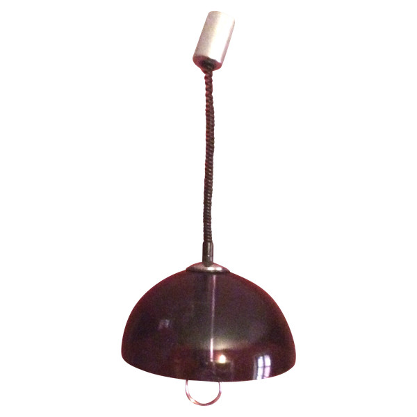 Lustre Suspension Vintage Moderniste OVNI PLEXIGAS Design 1970
