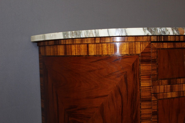 Commode Art Déco En Demie Lune Vers 1925