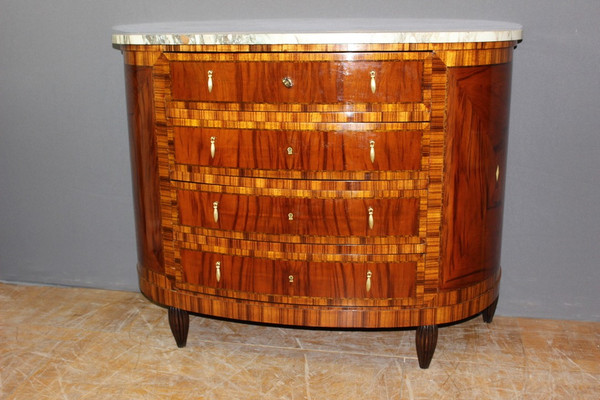 Commode Art Déco En Demie Lune Vers 1925