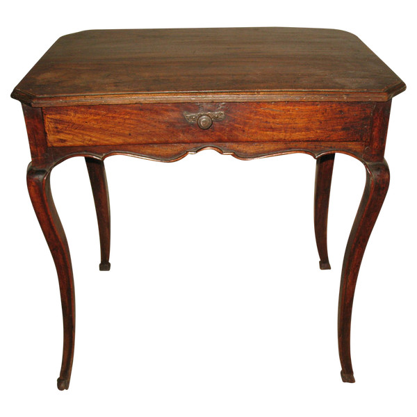 18th century Louis XV elm writing desk with 1 large drawer
