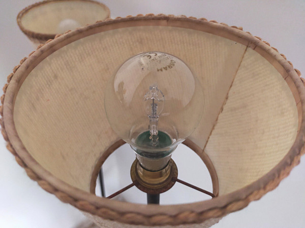 Lampadaire vintage tripode 1950