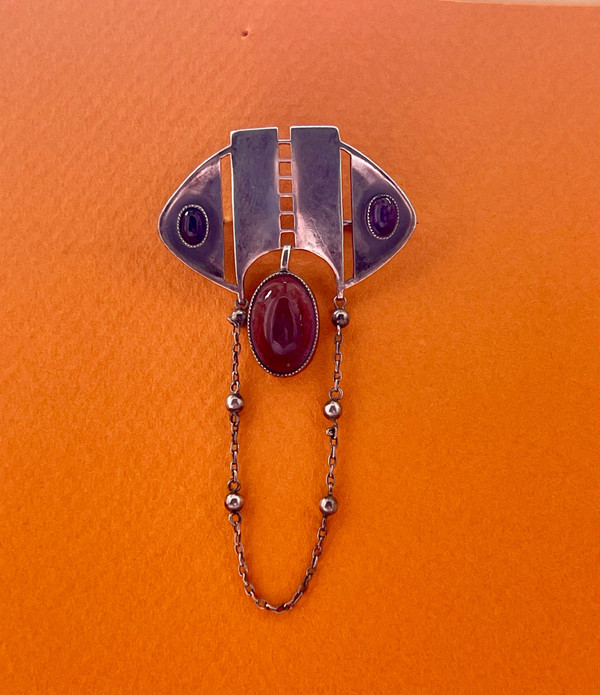 THEODOR FAHRNER, broche en argent, période jugendstil /art nouveau vers 1900