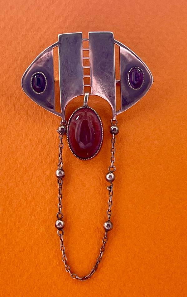 THEODOR FAHRNER, broche en argent, période jugendstil /art nouveau vers 1900