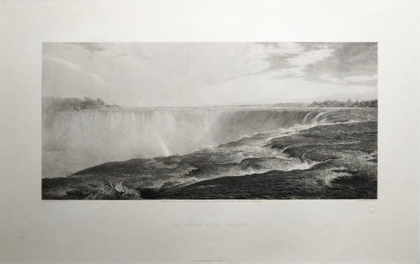 Chutes Du Niagara  Gravure Eau-forte 19ème
