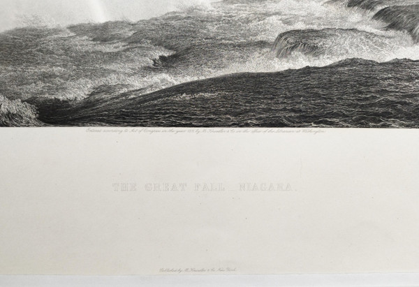 Chutes Du Niagara  Gravure Eau-forte 19ème