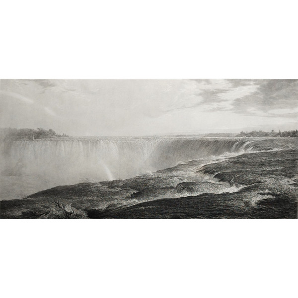 Chutes Du Niagara  Gravure Eau-forte 19ème