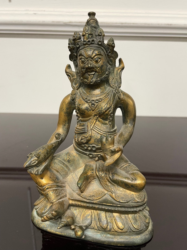 Gilt bronze Kubera statuette Tibet or Nepal 19th century