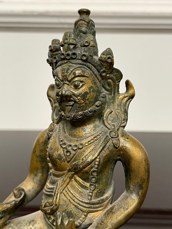 Gilt bronze Kubera statuette Tibet or Nepal 19th century