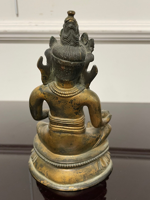 Gilt bronze Kubera statuette Tibet or Nepal 19th century