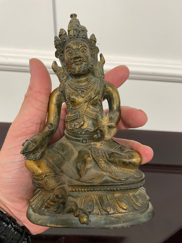 Gilt bronze Kubera statuette Tibet or Nepal 19th century