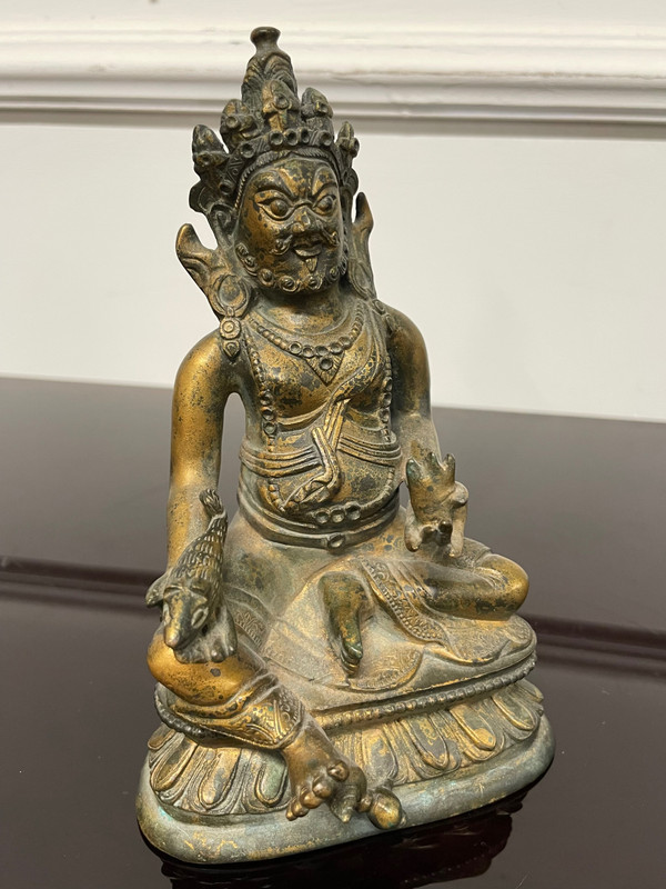 Gilt bronze Kubera statuette Tibet or Nepal 19th century